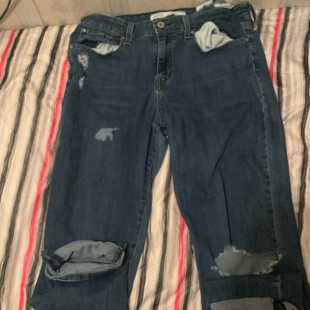 Stylish, dark, midnight, blue jeans